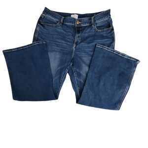 Lane Bryant Curvy Fit High Rise Blue Boot Cut Jeans